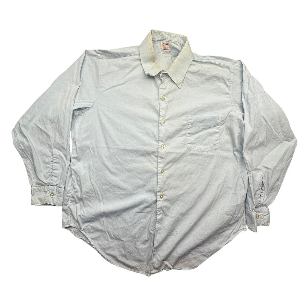 Vintage 70s Pilgrim Sears Roebuck & Co Combed Cotton Sanforized Button Shirt XL